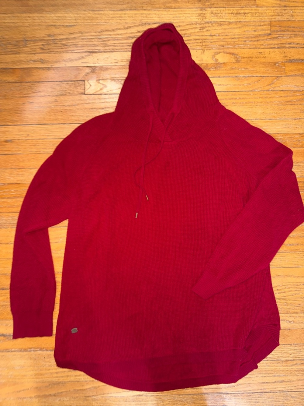 Ralph Lauren Red Knit Hooded Sweater